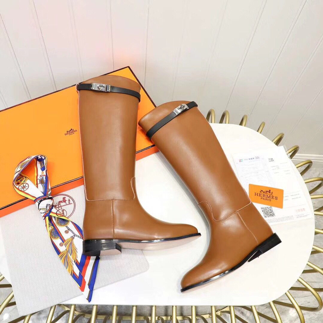 Hermes Kelly Classic Riding Boots – Premium Cowhide & Suede