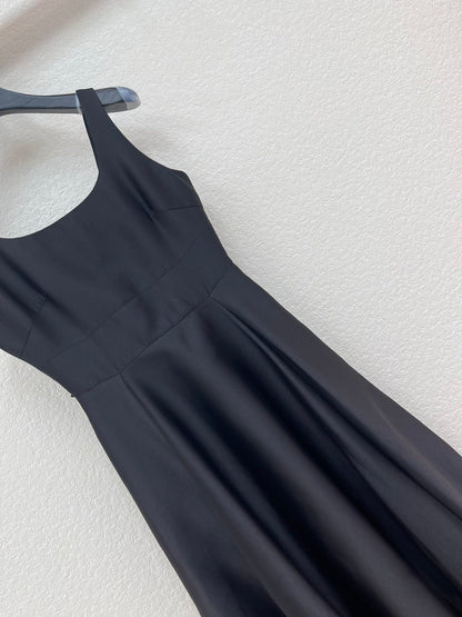 Dior Hepburn-Style Bow-Back Sleeveless Mini Dress