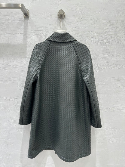Bottega Veneta Woven Lambskin Oversized Jacket