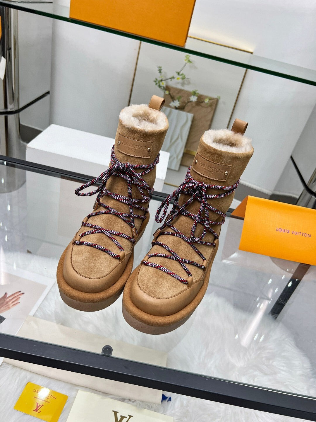 Louis Vuitton Furry Snow Boots