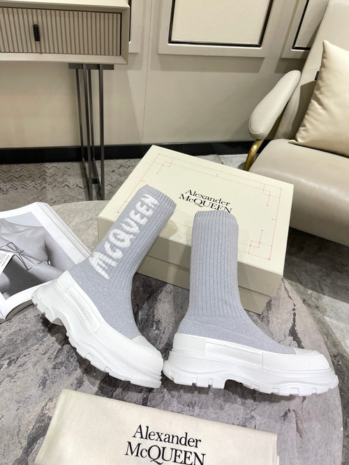 McQueen W119 Graffiti Tread Slick Boots