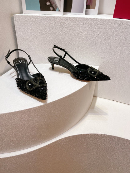 Sequined High-End Spring/Summer Heels