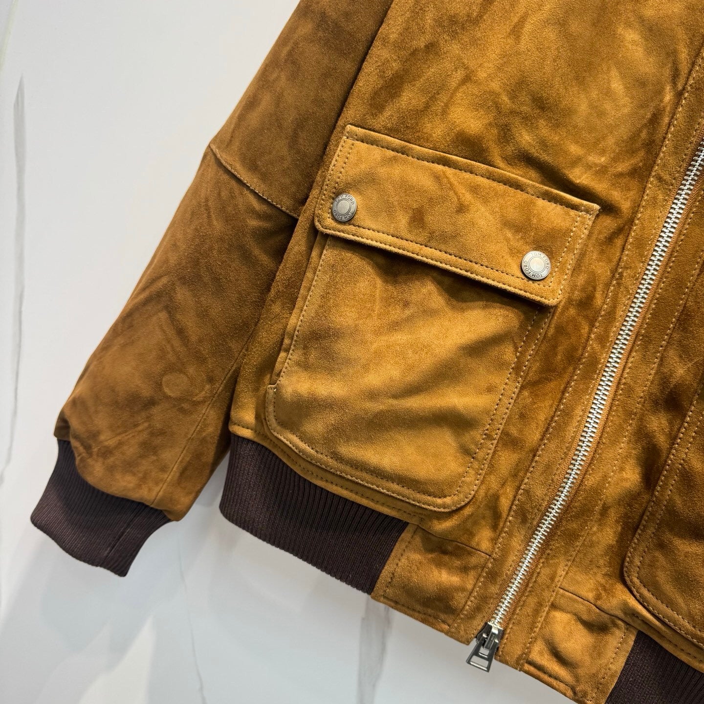 Early Spring Suede Lambskin Jacket Stand Collar