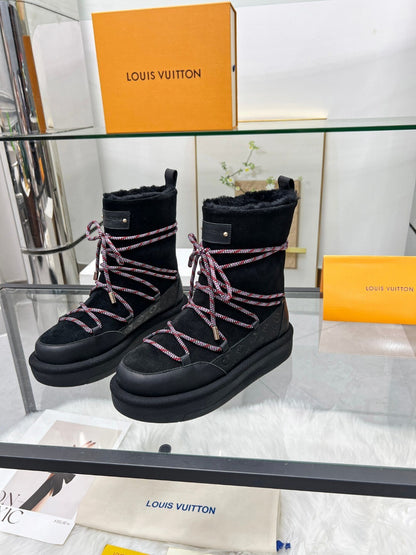 Louis Vuitton Furry Snow Boots