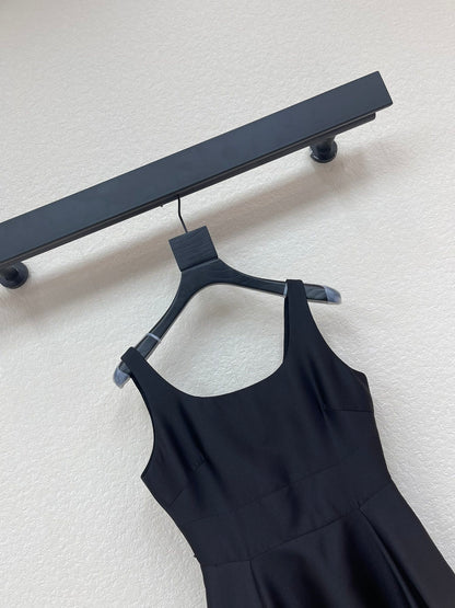 Dior Hepburn-Style Bow-Back Sleeveless Mini Dress