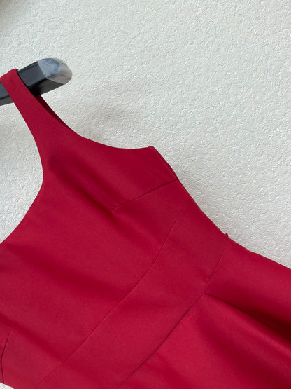 Dior Hepburn-Style Sleeveless Bow-Back Mini Dress