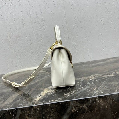 Triangle Burgundy & White Crossbody Bag