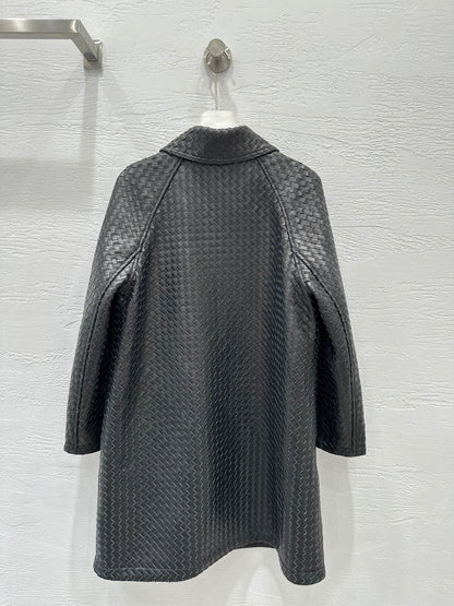 Bottega Veneta Woven Lambskin Oversized Jacket