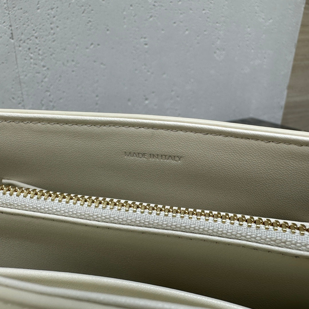 Triangle Burgundy & White Crossbody Bag