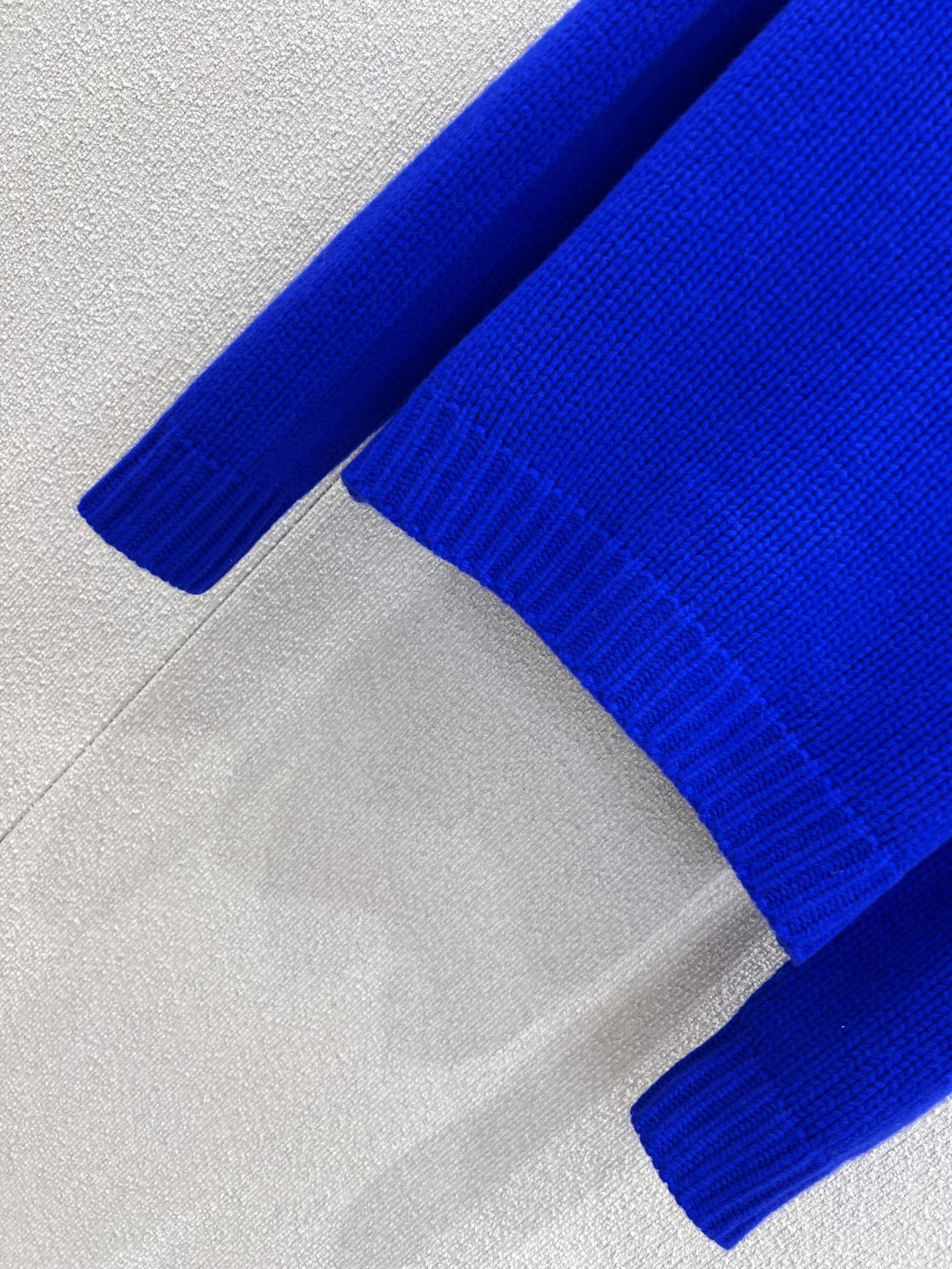 Winter Klein Blue Safety Pin Knit Sweater Soft Cloud