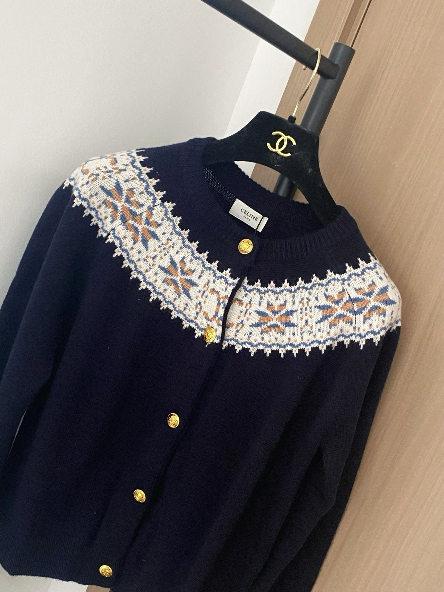 Two-Tone Logo Cardigan Sophisticated & Stylish