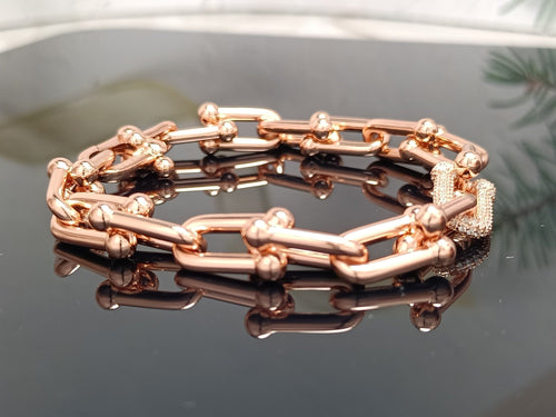 Hardwear Bracelet Pink Gold And Silver Diamond