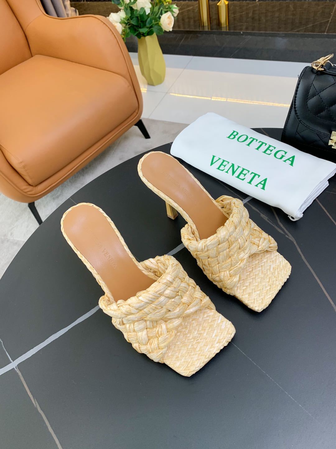 Genuine Leather Women’s Woven Slippers