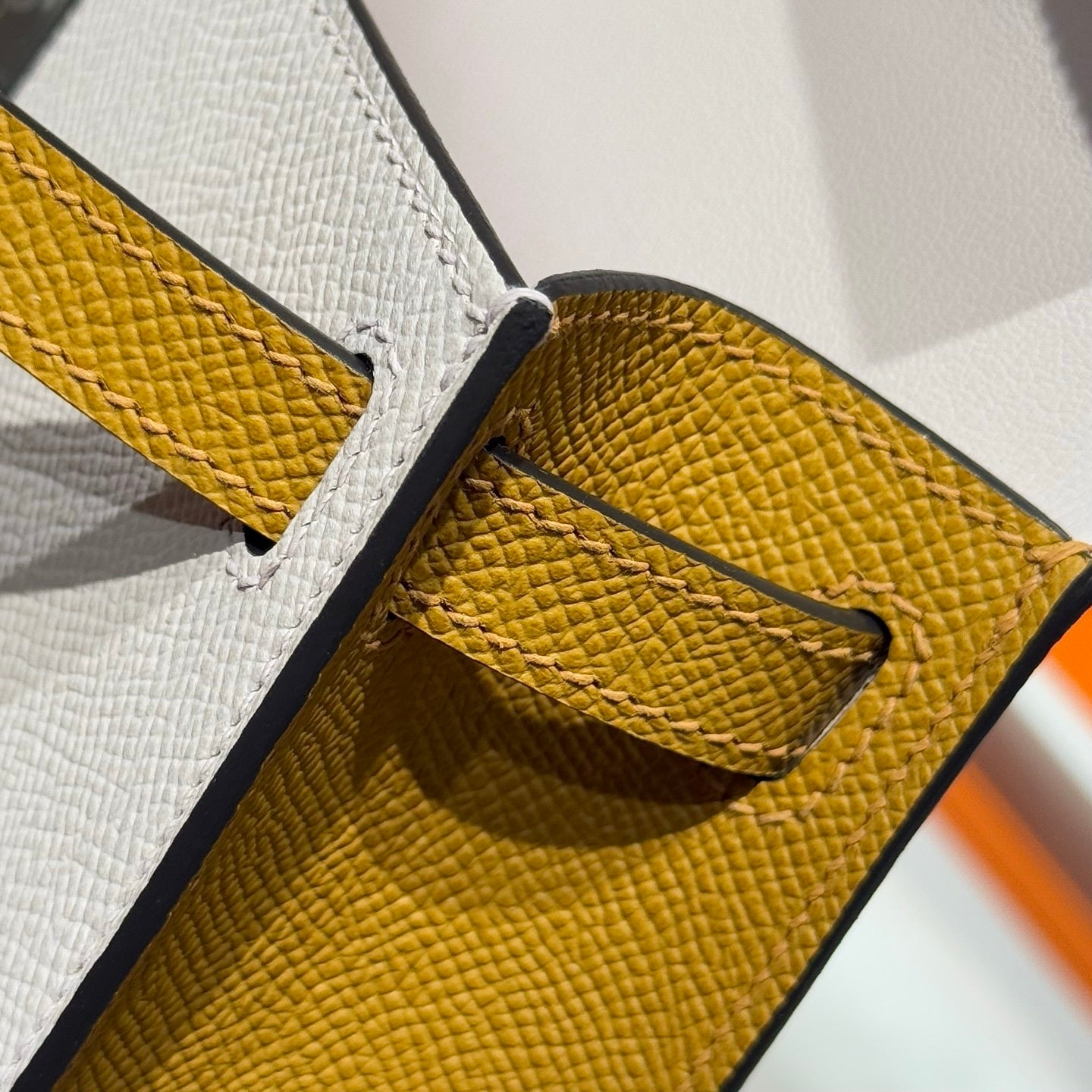 Hermès Kelly Mini 20 Craie & Mauve Pale Epsom Leather Handbag