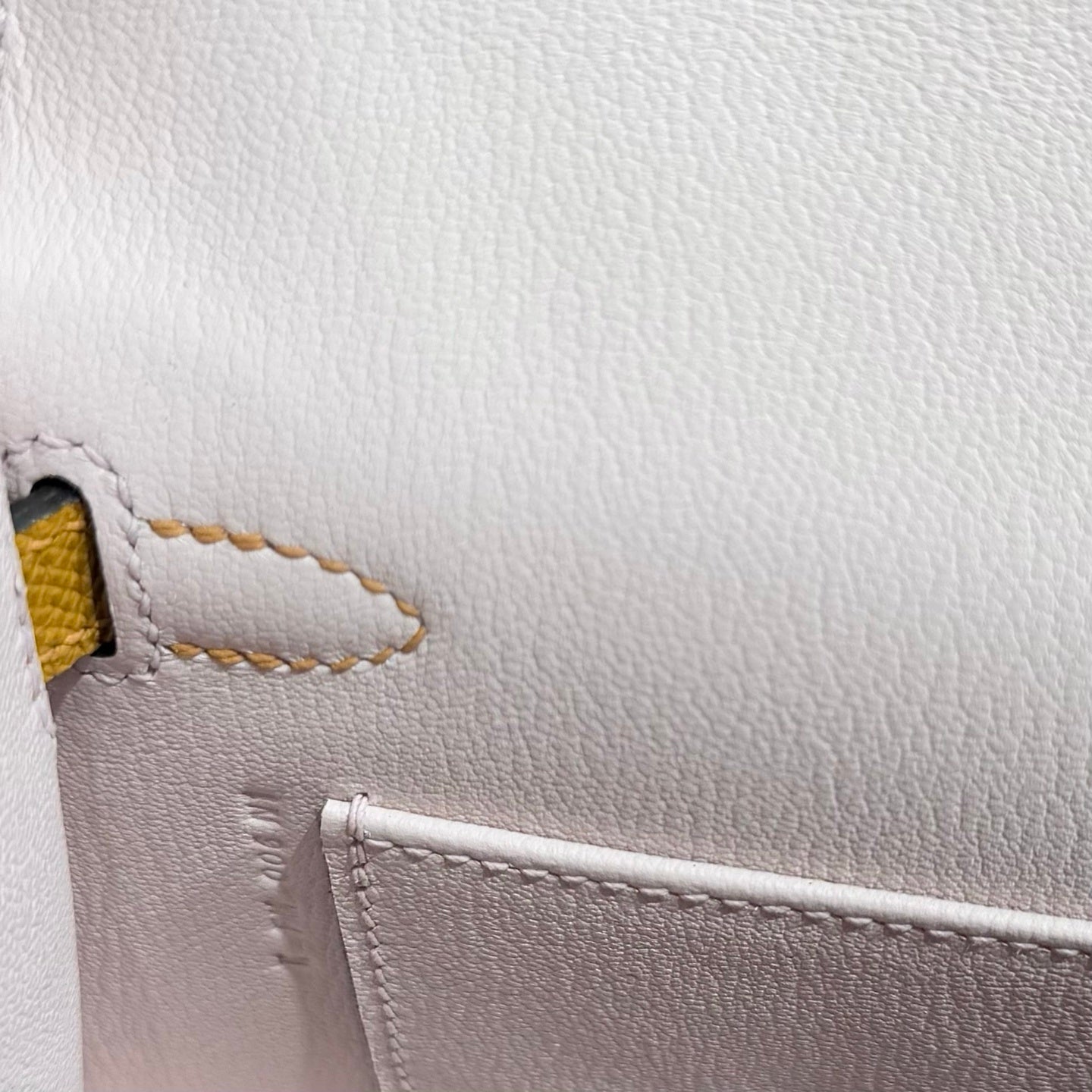 Hermès Kelly Mini 20 Craie & Mauve Pale Epsom Leather Handbag