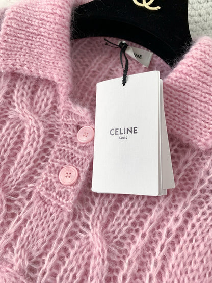 Top-Grade Mohair & Wool Embroidered Sweater Fabric