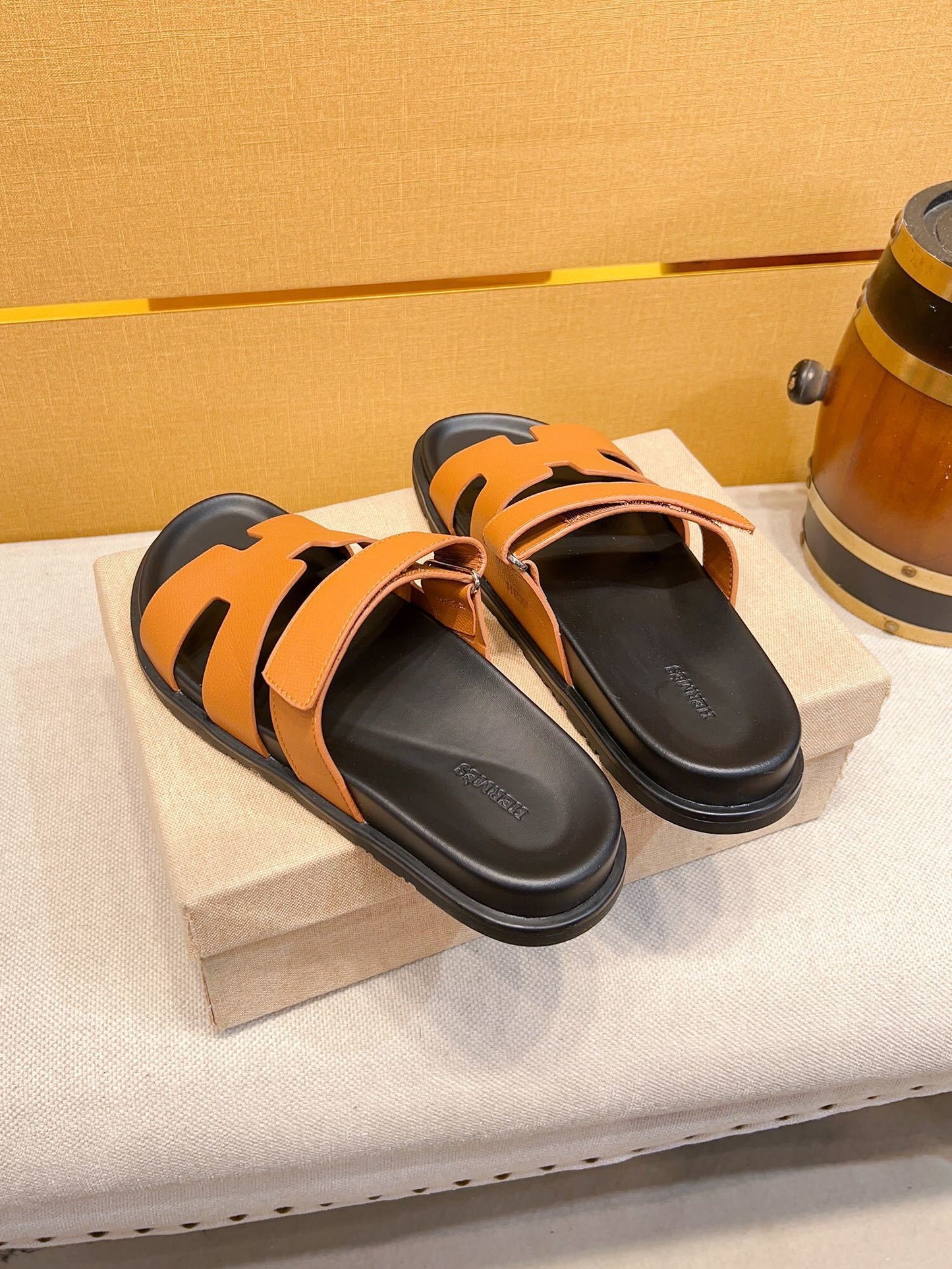 Hermès Oran Calfskin H-Style Mules