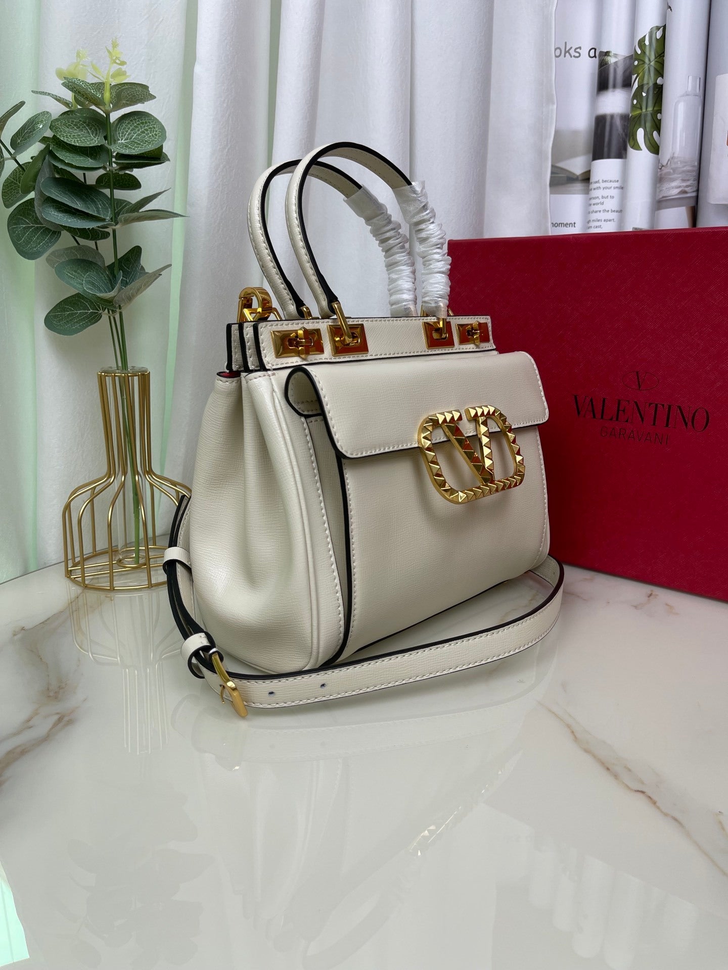 Valentino Garavani Mini Double-Handle Rockstud Bag