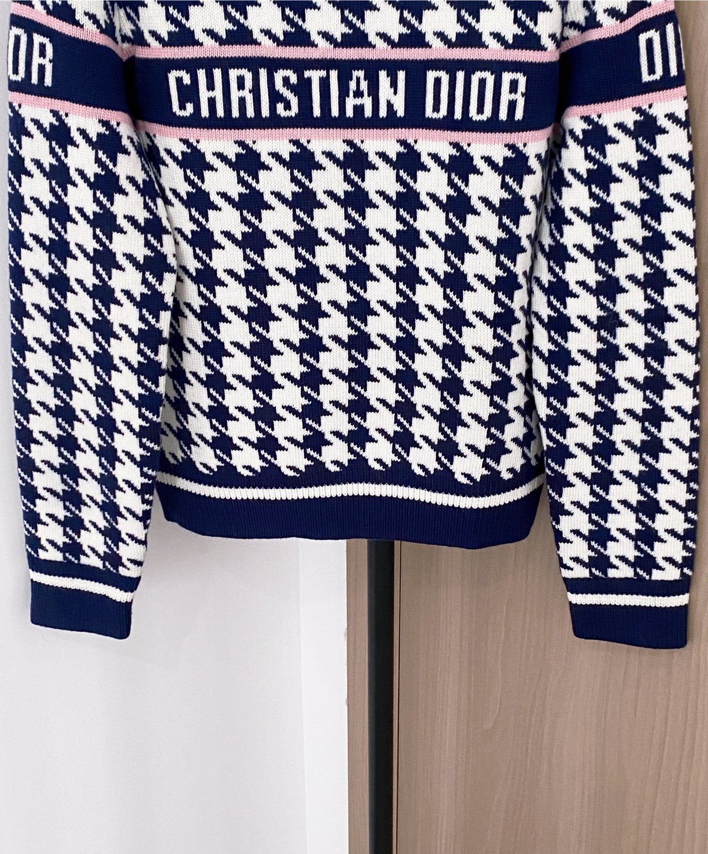 Dior 2025 Houndstooth Long-Sleeve Shirt