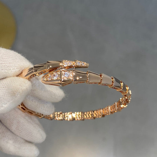 Serpenti Bracelet Diamonds Pink Gold 2