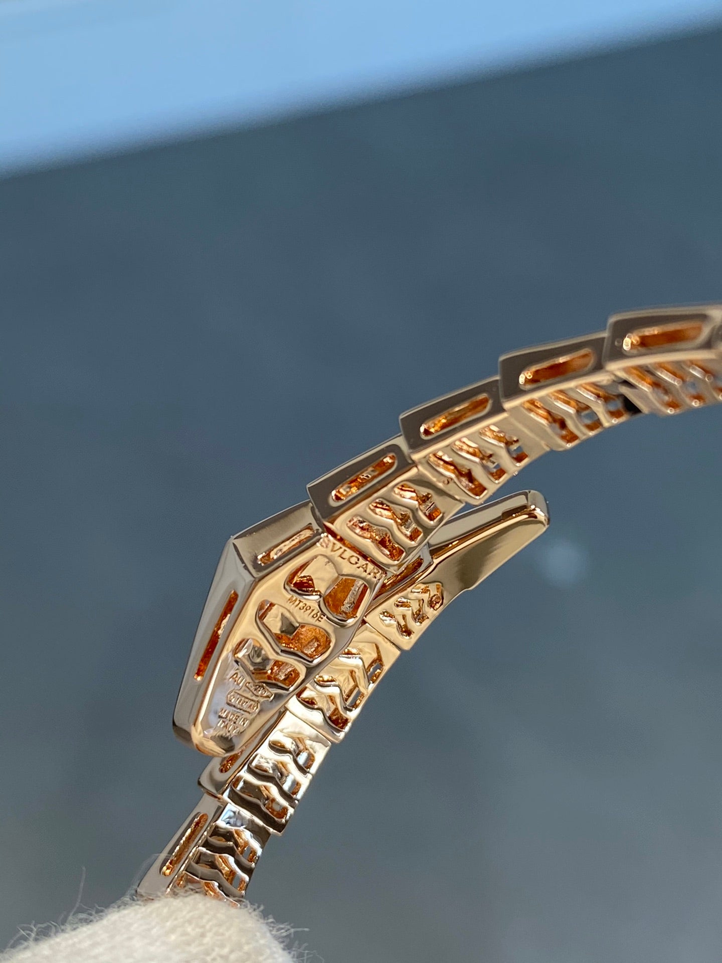 Serpenti Bracelet Diamonds Pink Gold 2