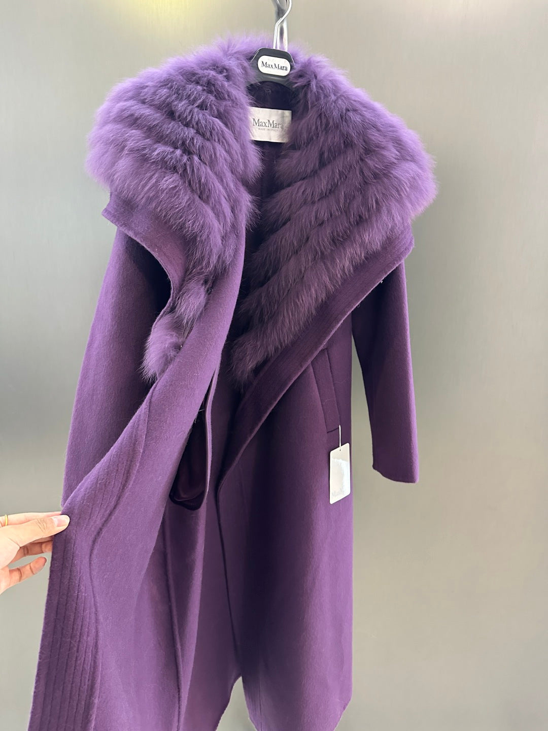 Winter Coat Detachable White Fox Fur Collar