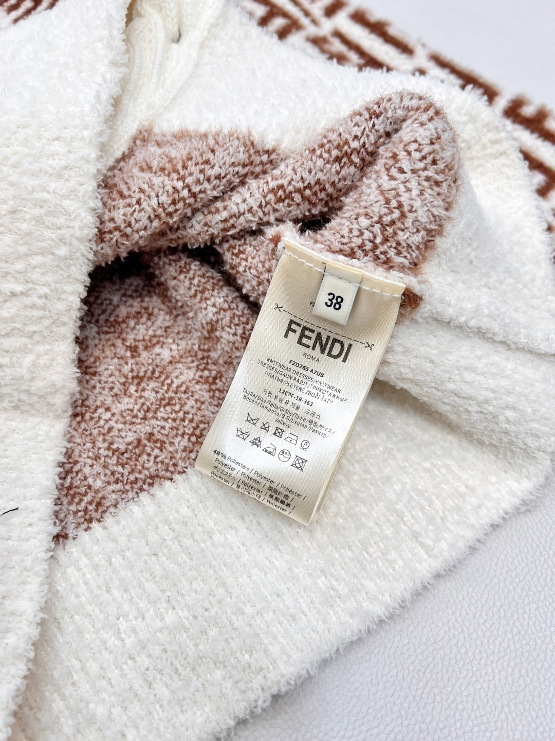 Kids Beige & White Classic Cotton Cardigan