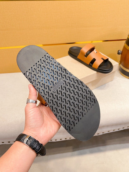 Hermès Oran Calfskin H-Style Mules