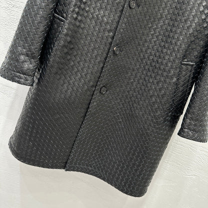 Bottega Veneta Woven Lambskin Oversized Jacket