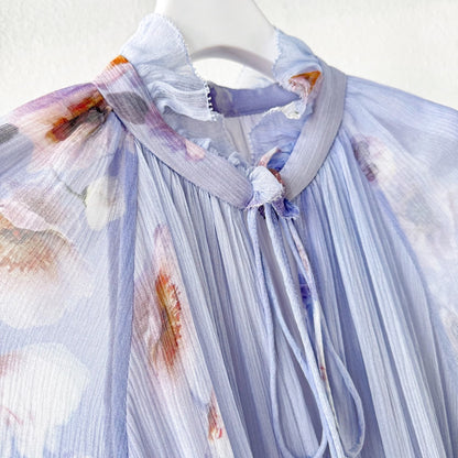 Silk Dress Flattering Bust Waist and Sleeve Design