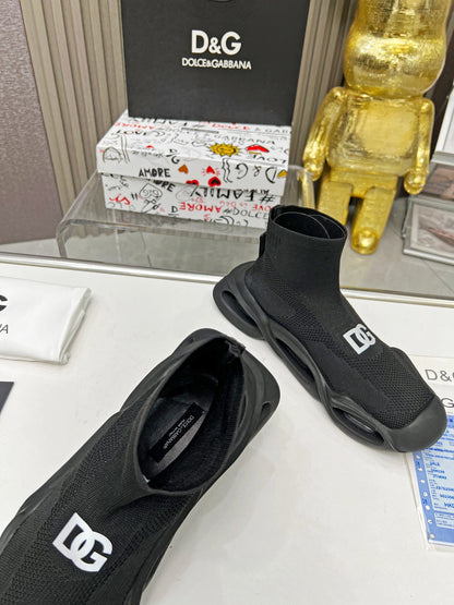 Dolce & Gabbana Wave Series Couple’s Knit Sock Sneakers