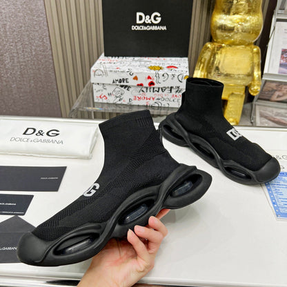Dolce & Gabbana Wave Series Couple’s Knit Sock Sneakers
