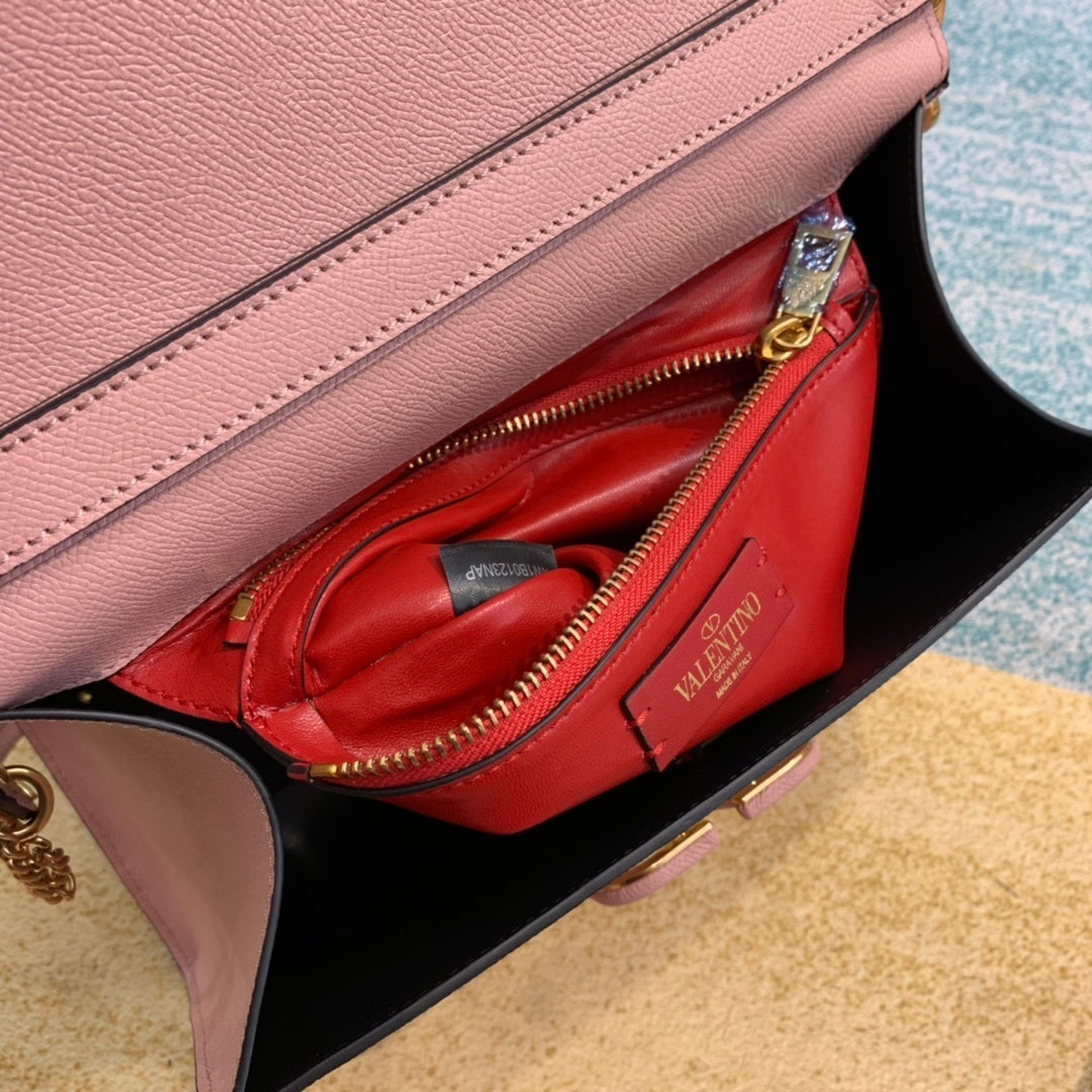 Valentino Garavani Small VSLING Grainy Calfskin Handbag