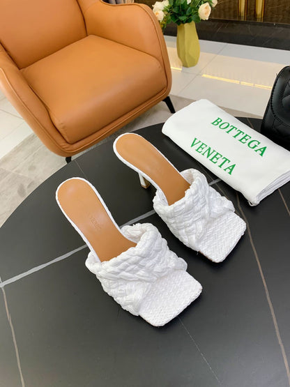 Genuine Leather Women’s Woven Slippers