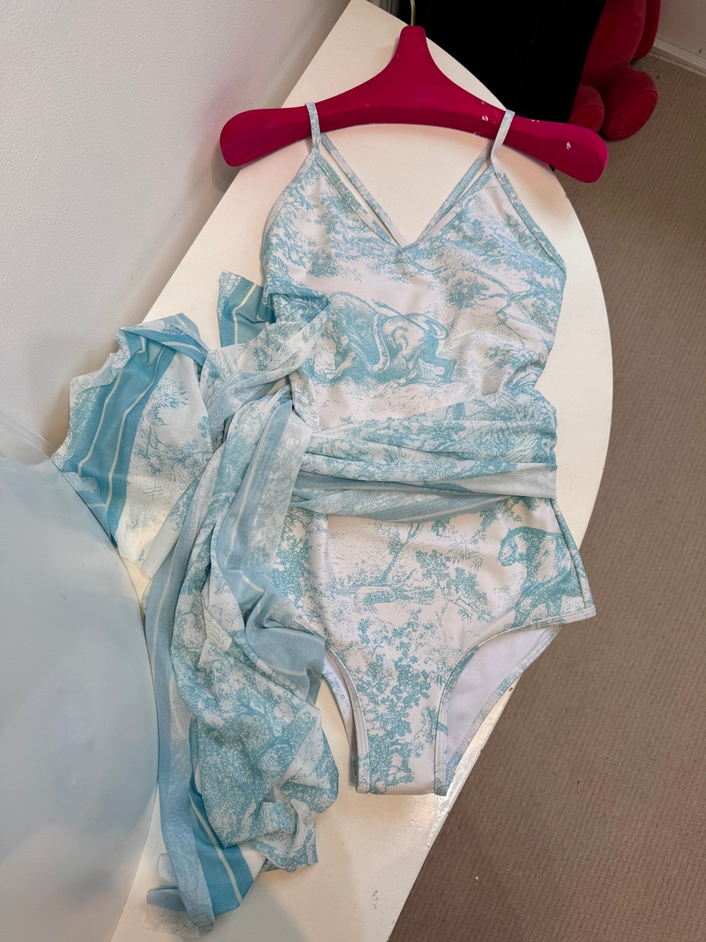 One-Piece Swimsuit with Free Scarf Dioriv Limited Edition