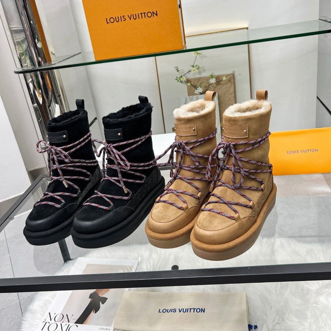 Louis Vuitton Furry Snow Boots