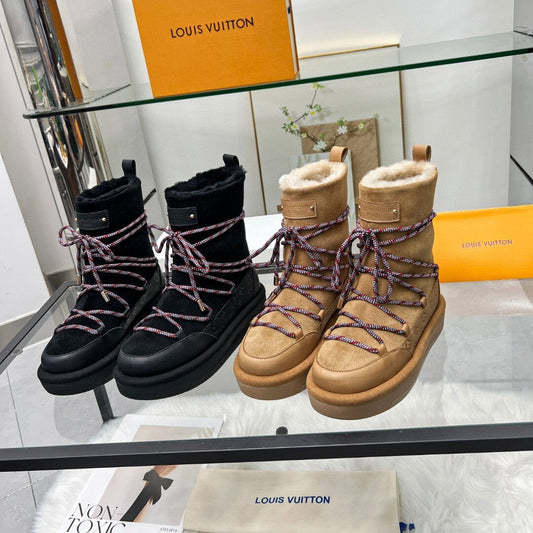 Louis Vuitton Furry Snow Boots