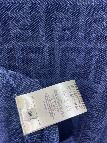 Fendi Embroidered Stretch Linen Blend Cardigan