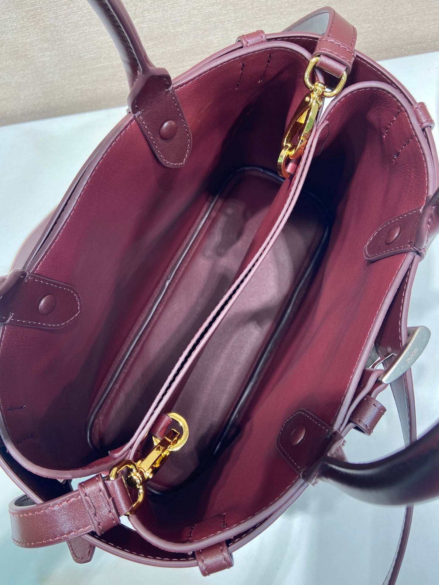 Prada Medium Buckle Tote Bag – Red Leather Luxury Tote
