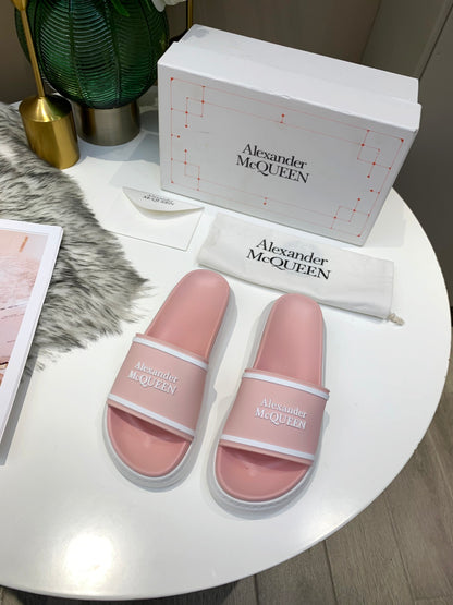 McQueen Classic Pattern Flat Slippers