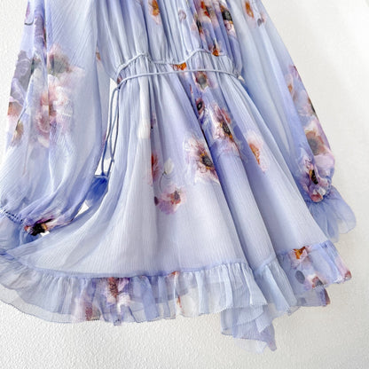 Silk Dress Flattering Bust Waist and Sleeve Design