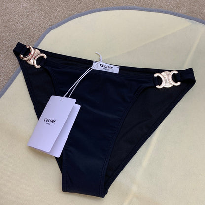 Triomphe Metal Accent Lingerie Set Halter Bra