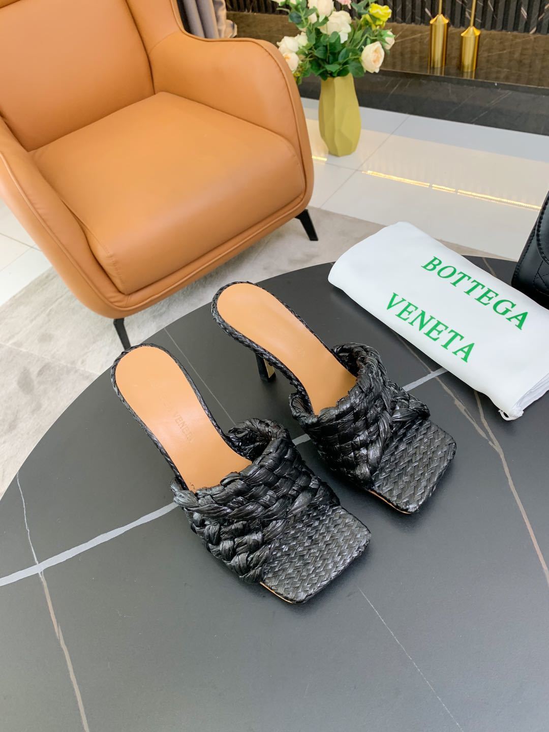 Genuine Leather Women’s Woven Slippers