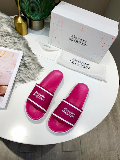 McQueen Classic Pattern Flat Slippers