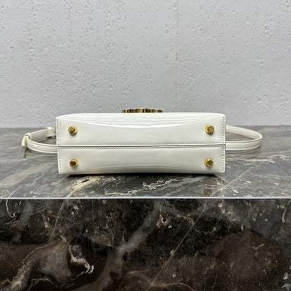 Triangle Burgundy & White Crossbody Bag