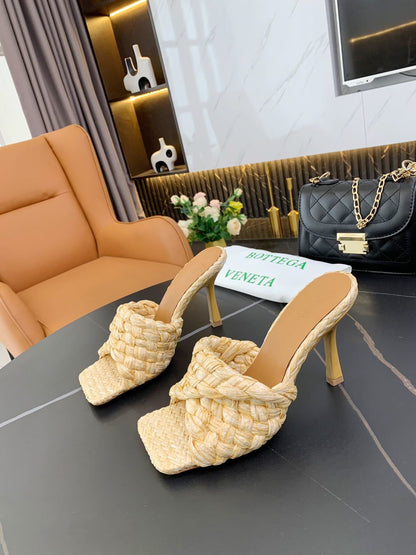 Genuine Leather Women’s Woven Slippers