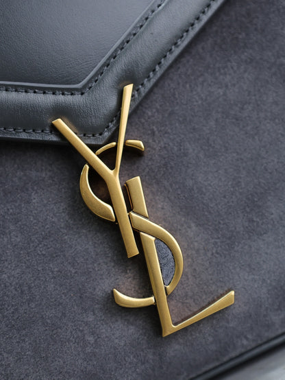 Saint Laurent Suede Cassandra Briefcase Bag