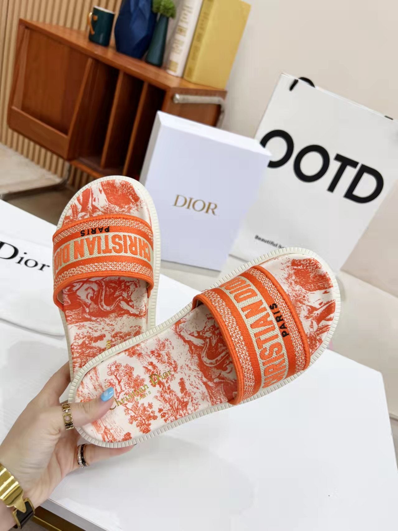 D-Letter Platform Sandals