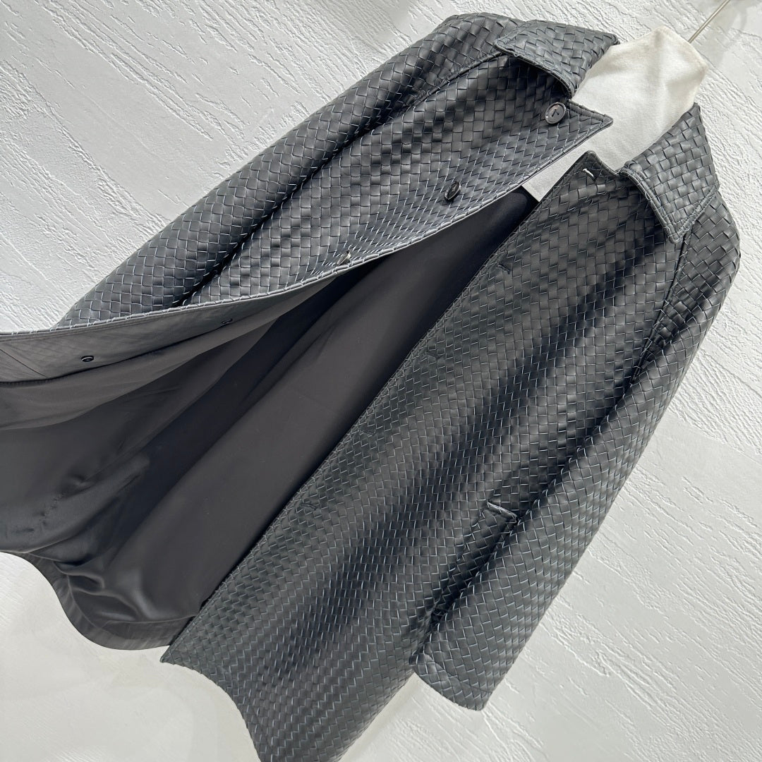 Bottega Veneta Woven Lambskin Oversized Jacket