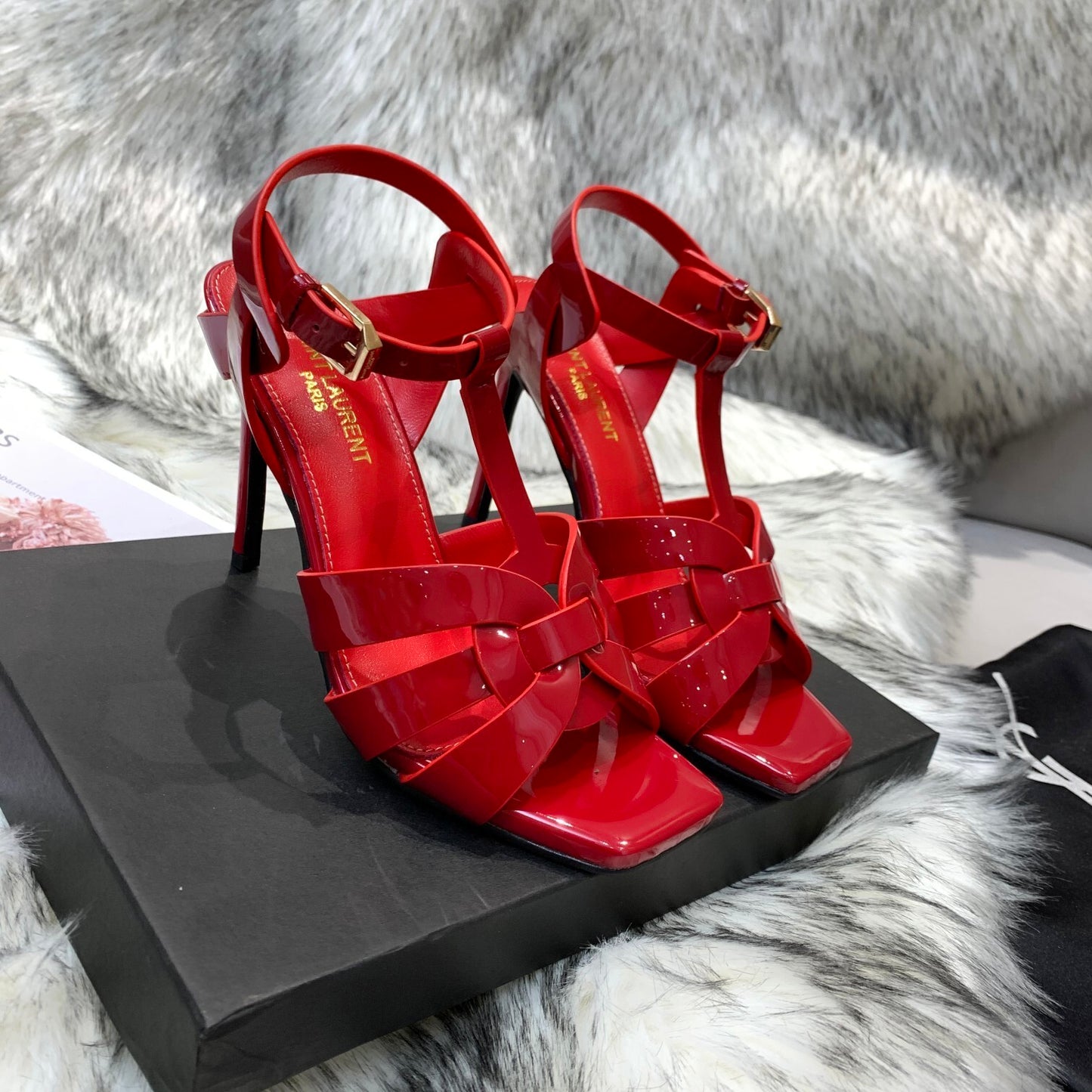 YSL Saint Laurent Super High-Heeled Sandals